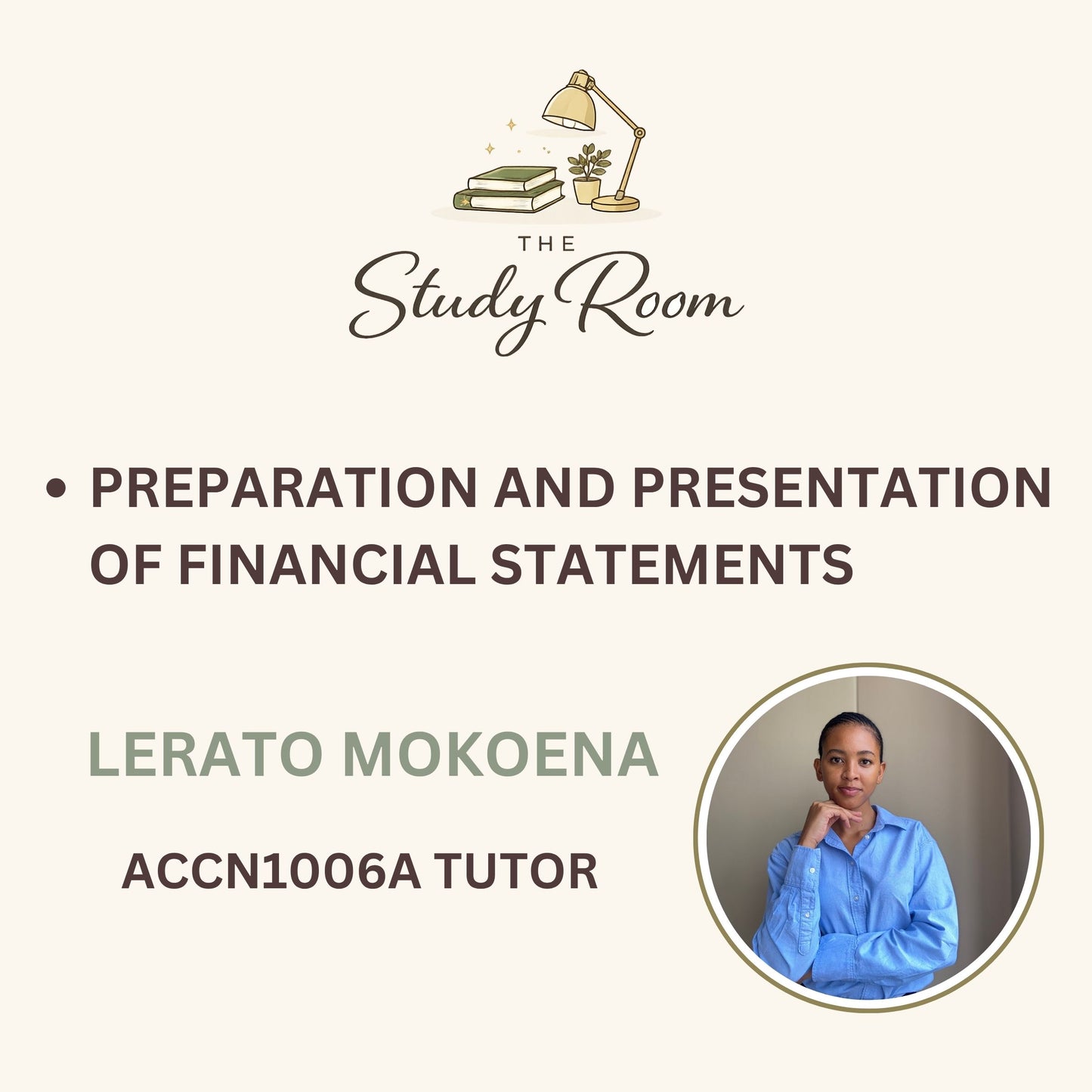 ACCN1006A TUTOR CLASS - PREPARATION AND PRESENTATION OF FINANCIAL STATEMENTS