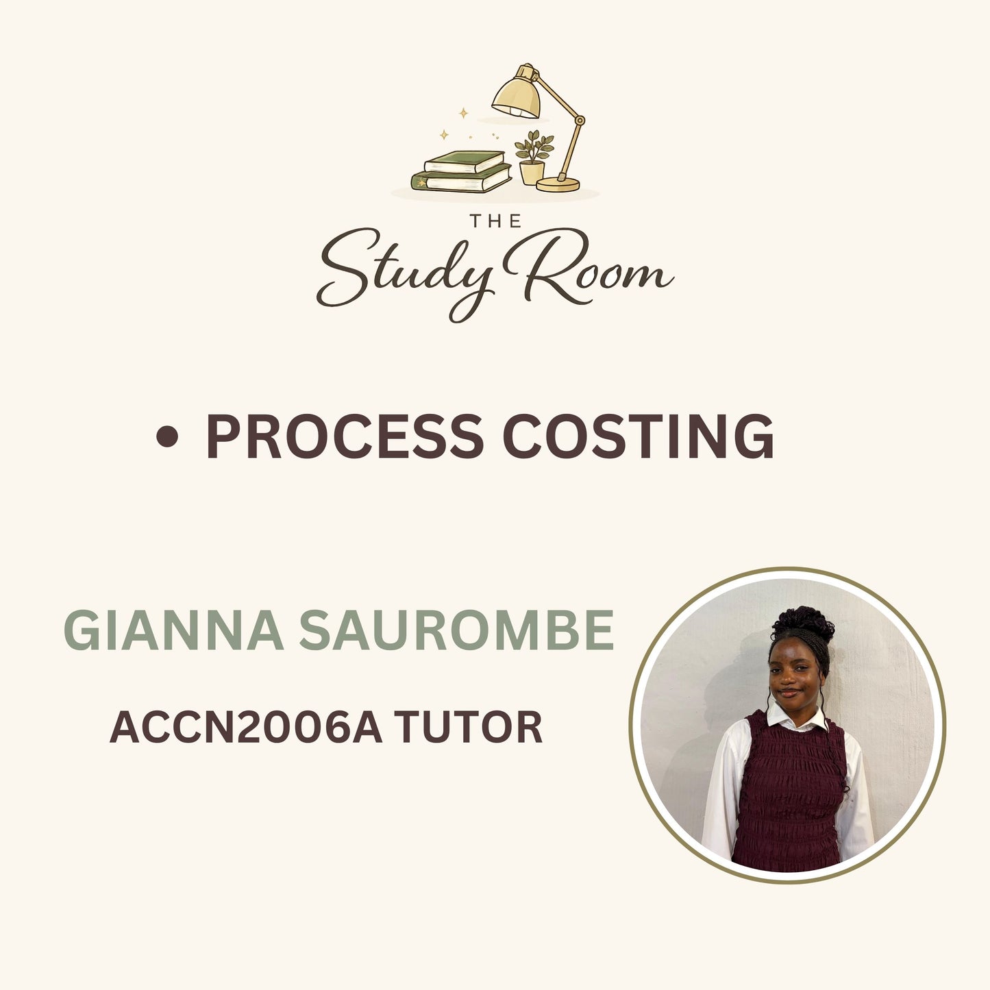 ACCN2006A TUTOR CLASS - PROCESS COSTING