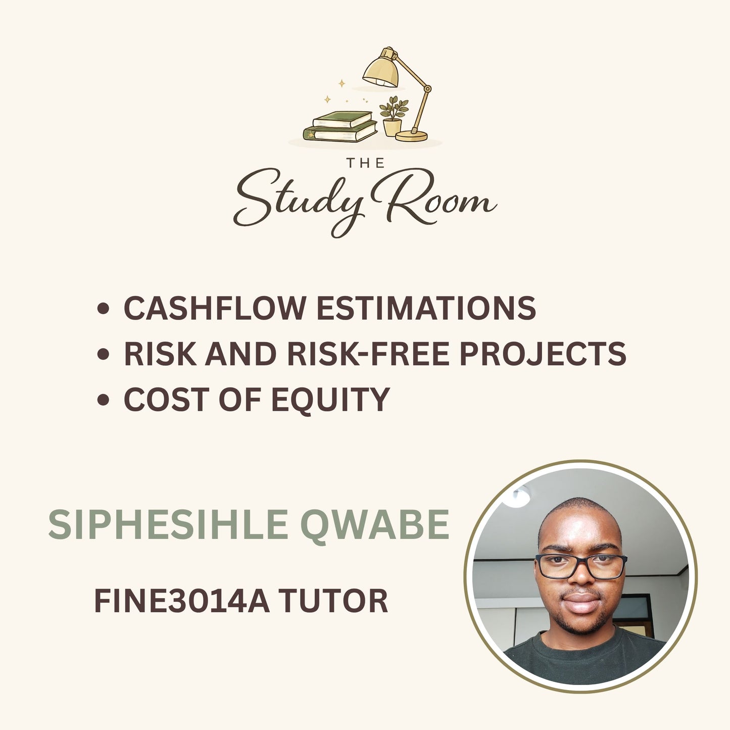 FINE3014A TUTOR CLASS - CASHFLOW ESTIMATIONS, RISK AND RISK-FREE PROJECTS & COST OF EQUITY