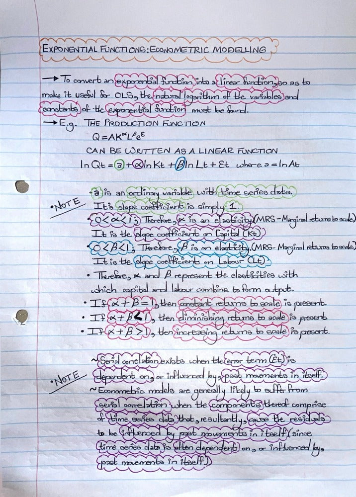 ECON4040A NOTES - INTRODUCTION TO ECONOMETRICS