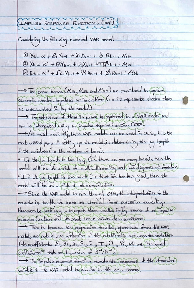 ECON4040A NOTES - TIME SERIES MODELLING: MULTIVARIATE TIME SERIES ANALYSIS
