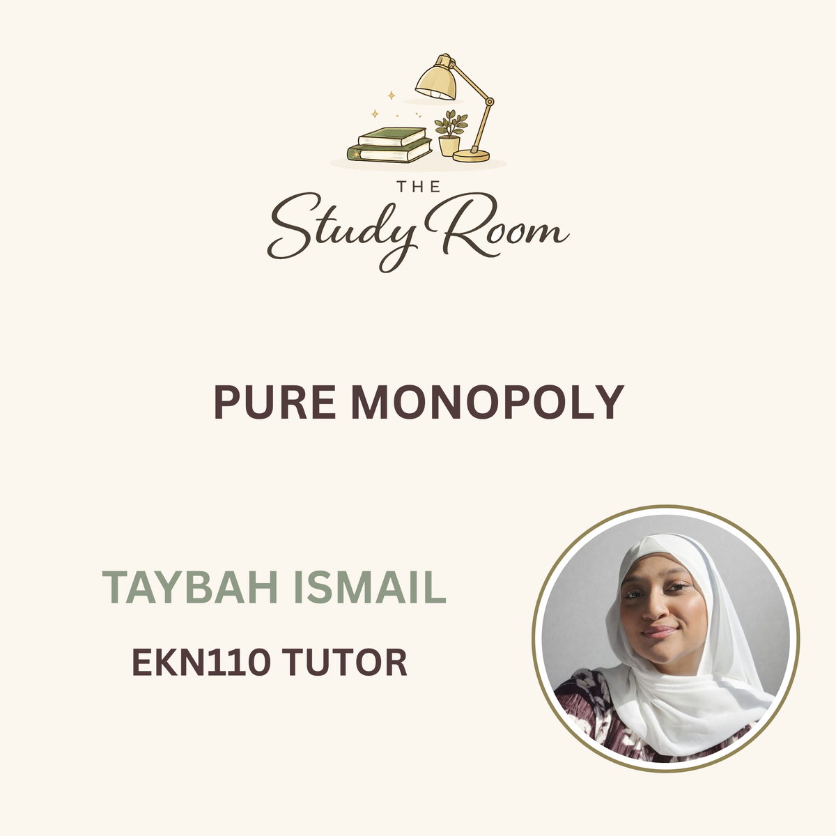 EKN110 TUTOR CLASS - PURE MONOPOLY