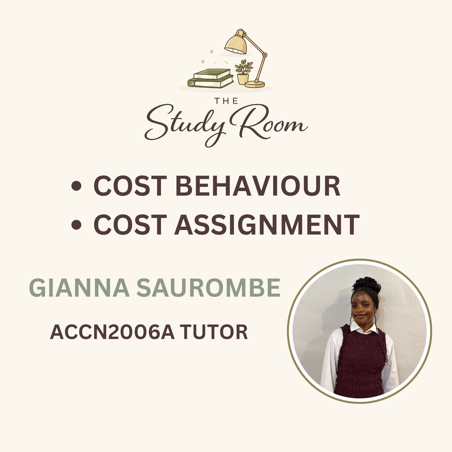 ACCN2006A TUTOR CLASS - COST BEHAVIOUR & COST ASSIGNMENT