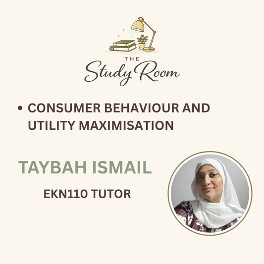 EKN110 TUTOR CLASS - CONSUMER BEHAVIOUR AND UTILITY MAXIMISATION