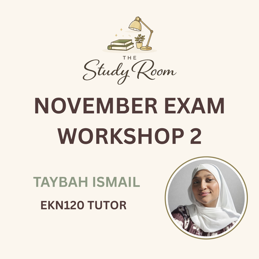 EKN120 NOVEMBER EXAM WORKSHOP 2