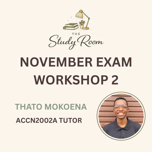 ACCN2002A NOVEMBER EXAM WORKSHOP 2