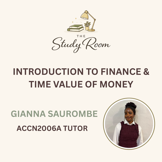 ACCN2006A TUTOR CLASS - INTRODUCTION TO FINANCE & TIME VALUE OF MONEY