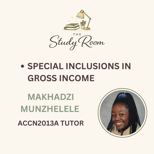 ACCN2013A TUTOR CLASS - SPECIAL INCLUSIONS IN GROSS INCOME