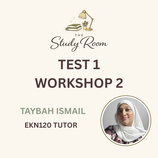 EKN120 SEMESTER TEST 1 WORKSHOP 2