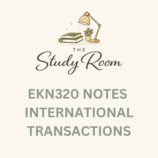 EKN320 NOTES - INTERNATIONAL TRANSACTIONS