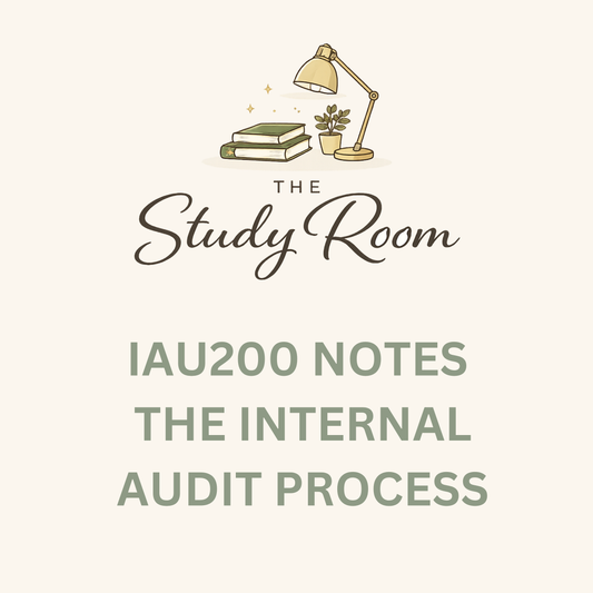IAU200 NOTES - THE INTERNAL AUDIT PROCESS