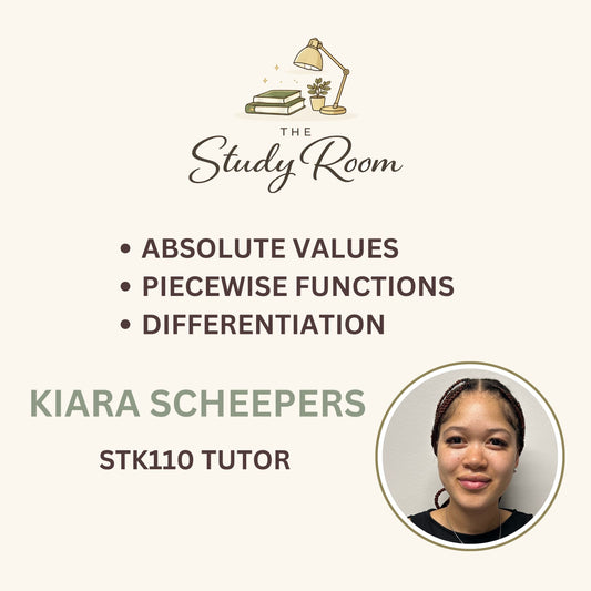 STK110 TUTOR CLASS - ABSOLUTE VALUES, PIECEWISE FUNCTIONS & DIFFERENTIATION