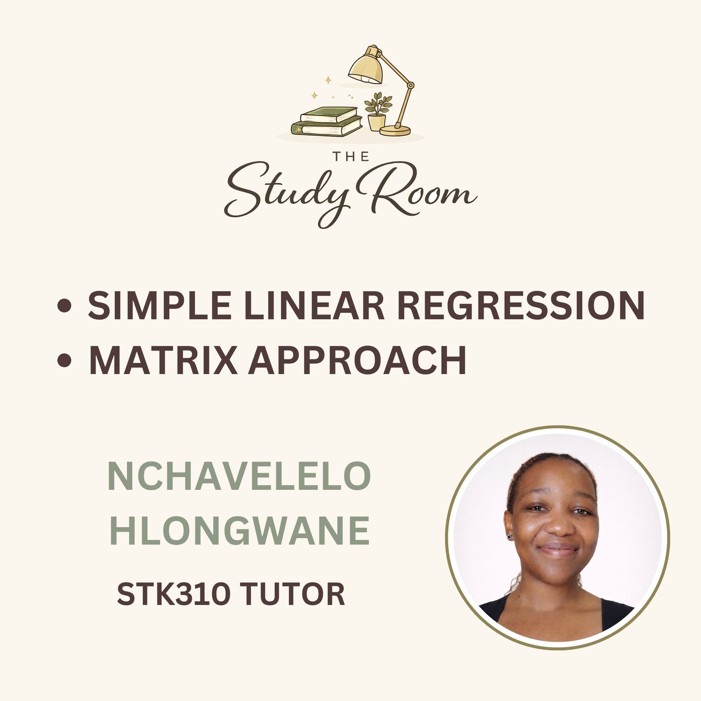 STK310 TUTOR CLASS - SIMPLE LINEAR REGRESSION AND MATRIX APPROACH