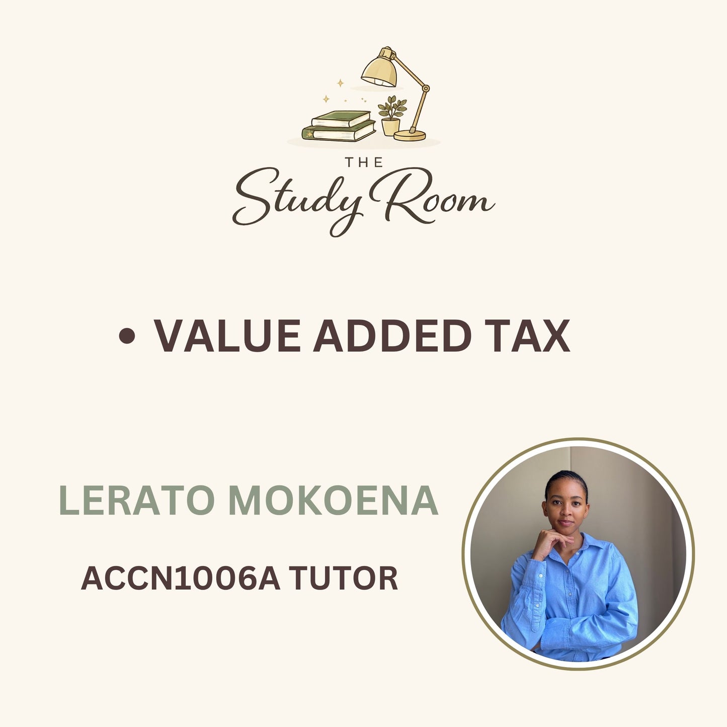 ACCN1006A TUTOR CLASS - VALUE ADDED TAX