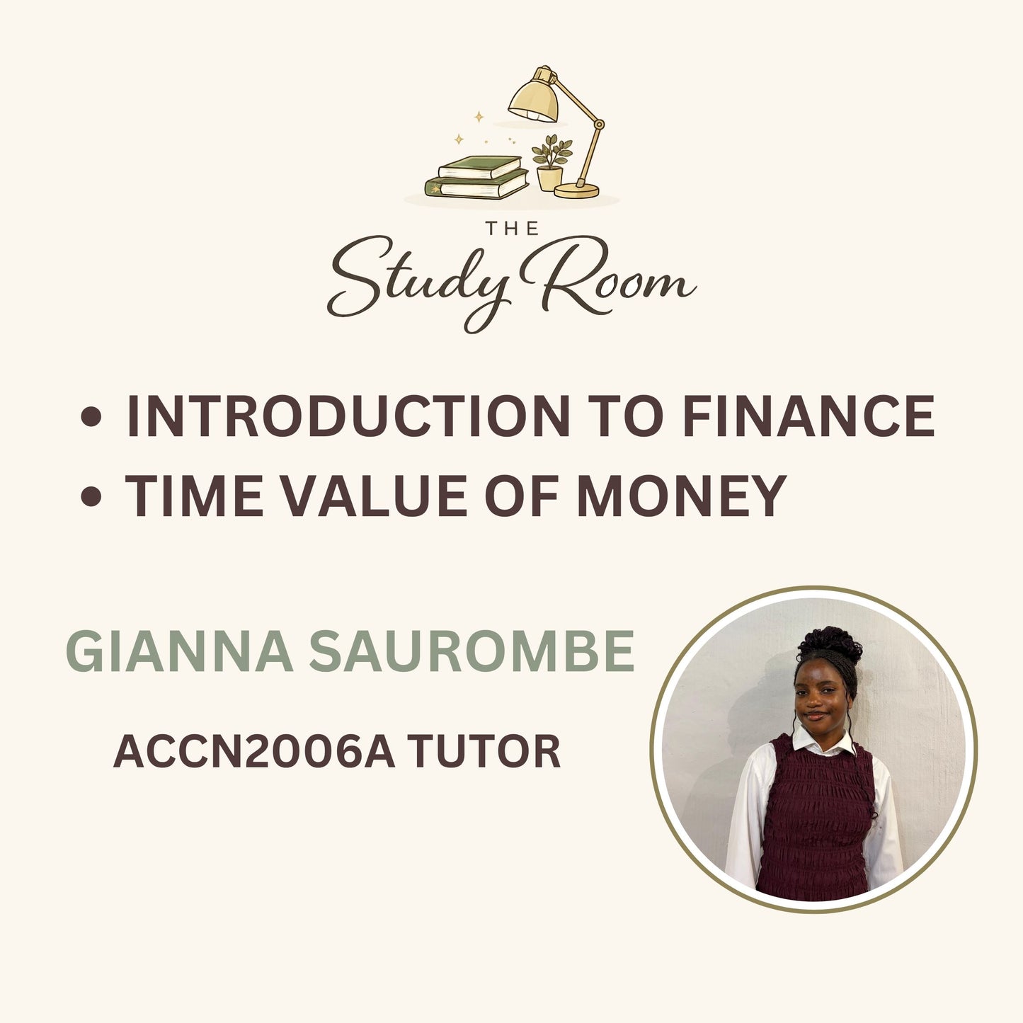 ACCN2006A TUTOR CLASS - INTRODUCTION TO FINANCE & TIME VALUE OF MONEY