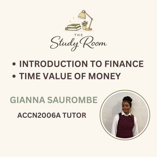 ACCN2006A TUTOR CLASS - INTRODUCTION TO FINANCE & TIME VALUE OF MONEY