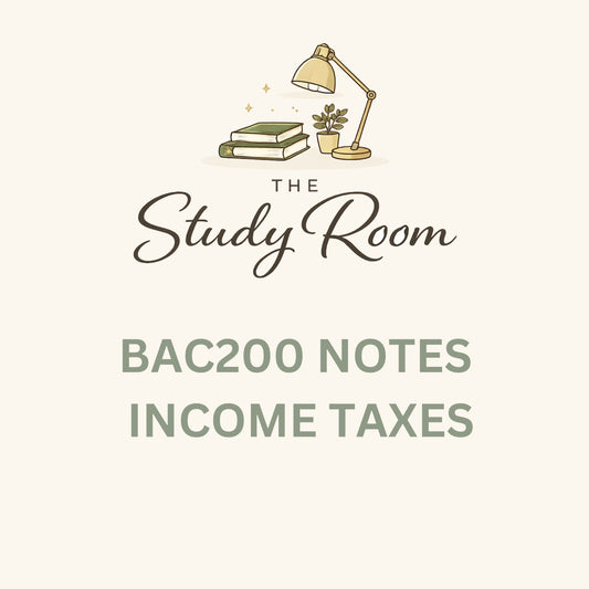BAC200 NOTES - INCOME TAXES (IAS 12)