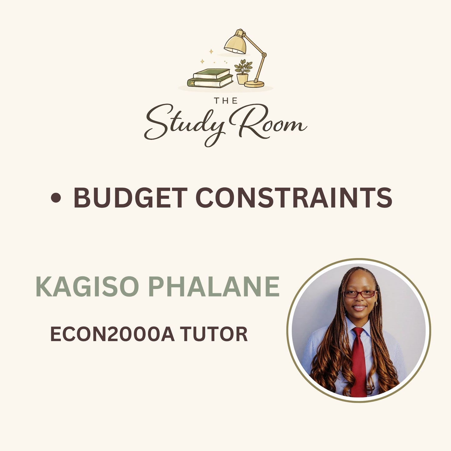 ECON2000A TUTOR CLASS - BUDGET CONSTRAINTS