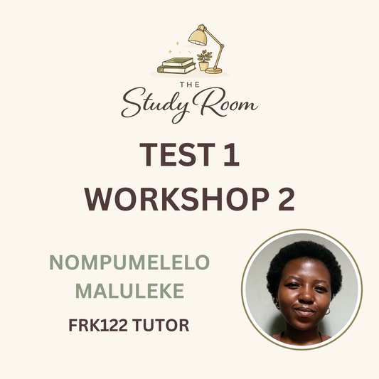 FRK122 SEMESTER TEST 1 WORKSHOP 2