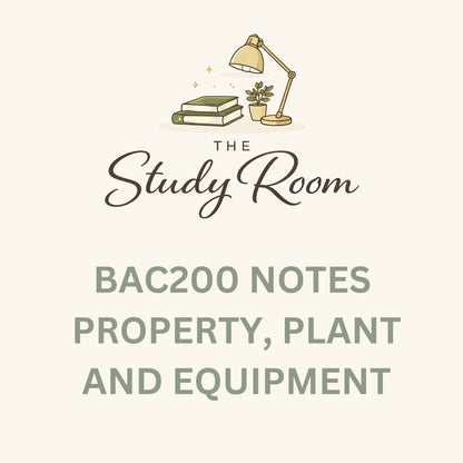 BAC200 NOTES - PROPERTY, PLANT AND EQUIPMENT (IAS 16)
