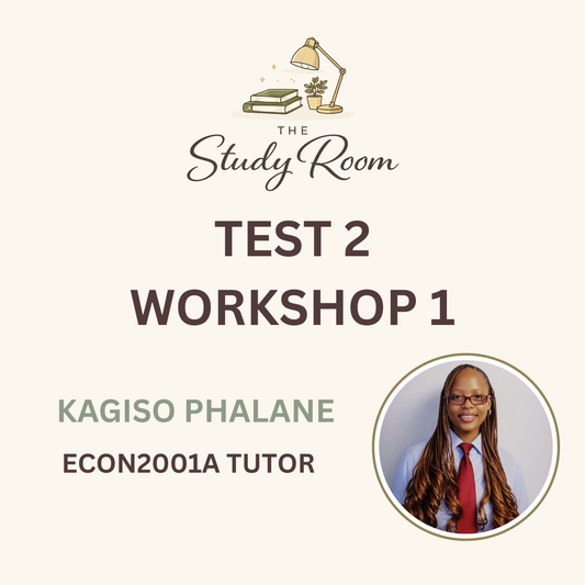 ECON2001A TEST 2 WORKSHOP 1