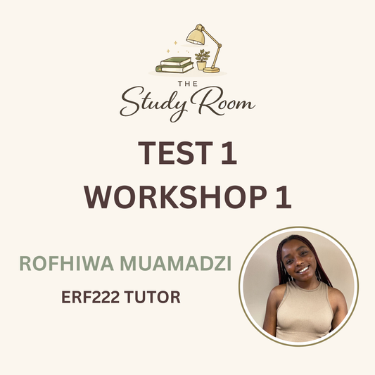 ERF222 SEMESTER TEST 1 WORKSHOP 1