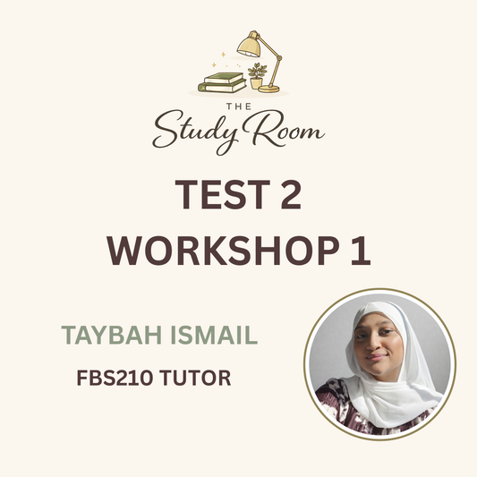 FBS210 SEMESTER TEST 2 WORKSHOP 1