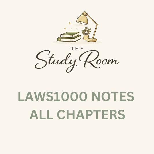 LAWS1000 NOTES - ALL CHAPTERS