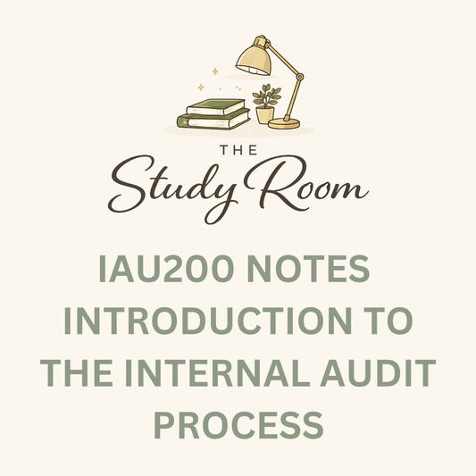 IAU200 NOTES - INTRODUCTION TO THE INTERNAL AUDIT PROCESS