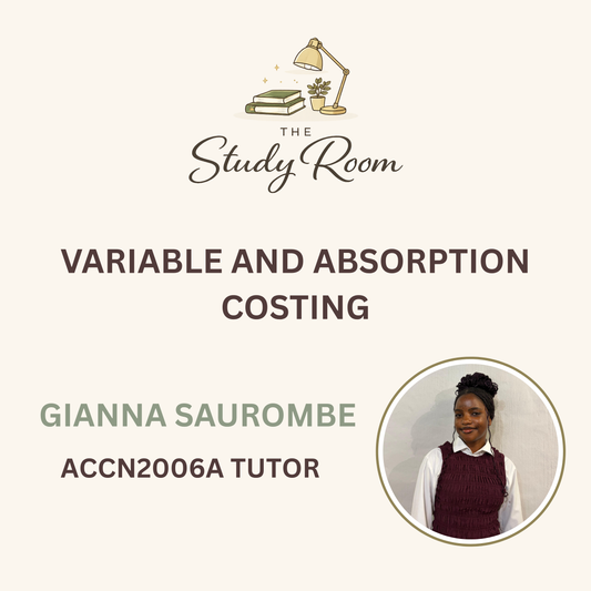 ACCN2006A TUTOR CLASS - VARIABLE AND ABSORPTION COSTING