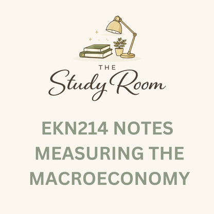 EKN214 NOTES - MEASURING THE MACROECONOMY