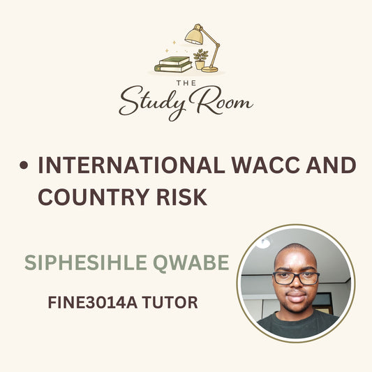 FINE3014A TUTOR CLASS - INTERNATIONAL WACC AND COUNTRY RISK