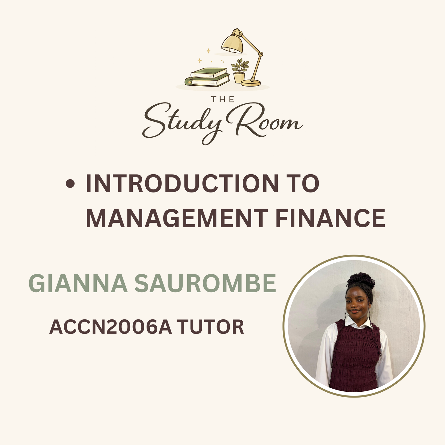 ACCN2006A TUTOR CLASS - INTRODUCTION TO MANAGEMENT FINANCE