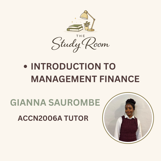 ACCN2006A TUTOR CLASS - INTRODUCTION TO MANAGEMENT FINANCE