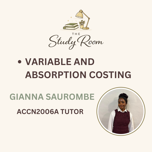 ACCN2006A TUTOR CLASS - VARIABLE AND ABSORPTION COSTING