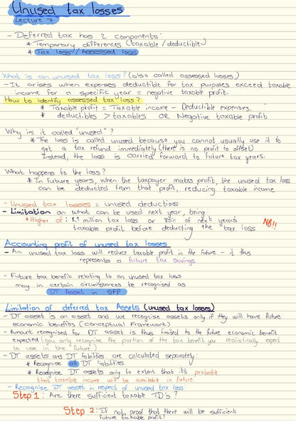 BAC300 NOTES - INCOME TAXES (IAS 12)