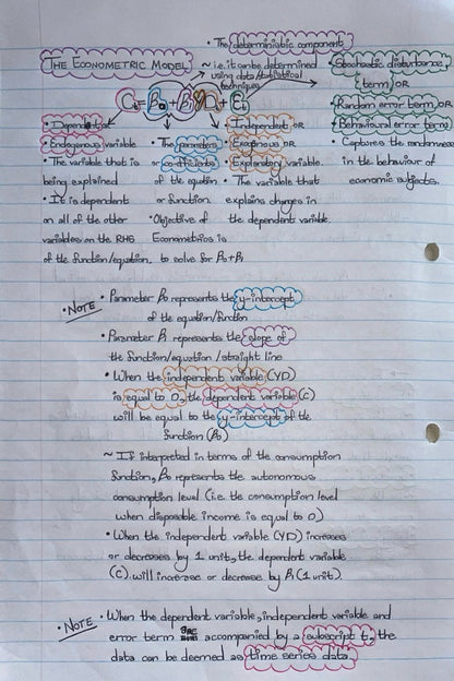 ECON4040A NOTES - INTRODUCTION TO ECONOMETRICS