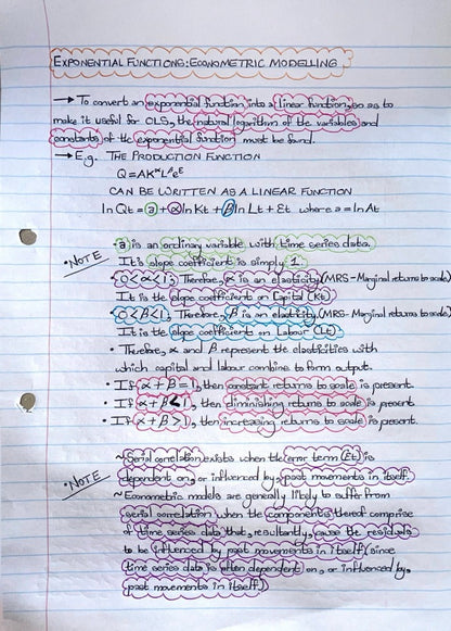ECON4040A NOTES - INTRODUCTION TO ECONOMETRICS