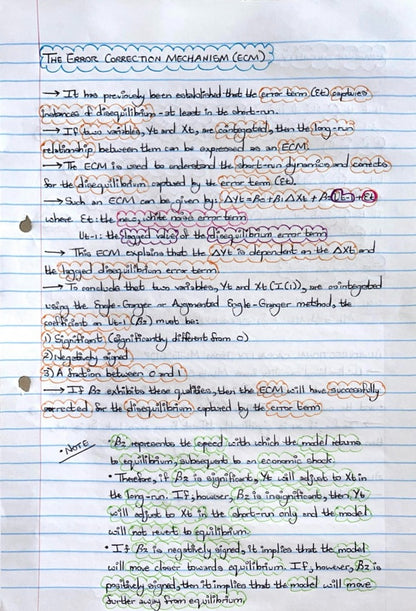 ECON4040A NOTES - TIME SERIES MODELLING: MULTIVARIATE TIME SERIES ANALYSIS