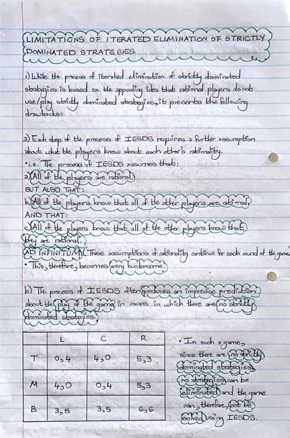ECON4067A (APPLIED) NOTES - GAME THEORY