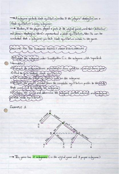 ECON4067A (APPLIED) NOTES - DYNAMIC GAMES OF COMPLETE AND IMPERFECT INFORMATION