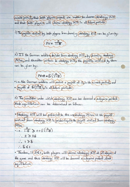 ECON4067A (APPLIED) NOTES - REPEATED GAMES
