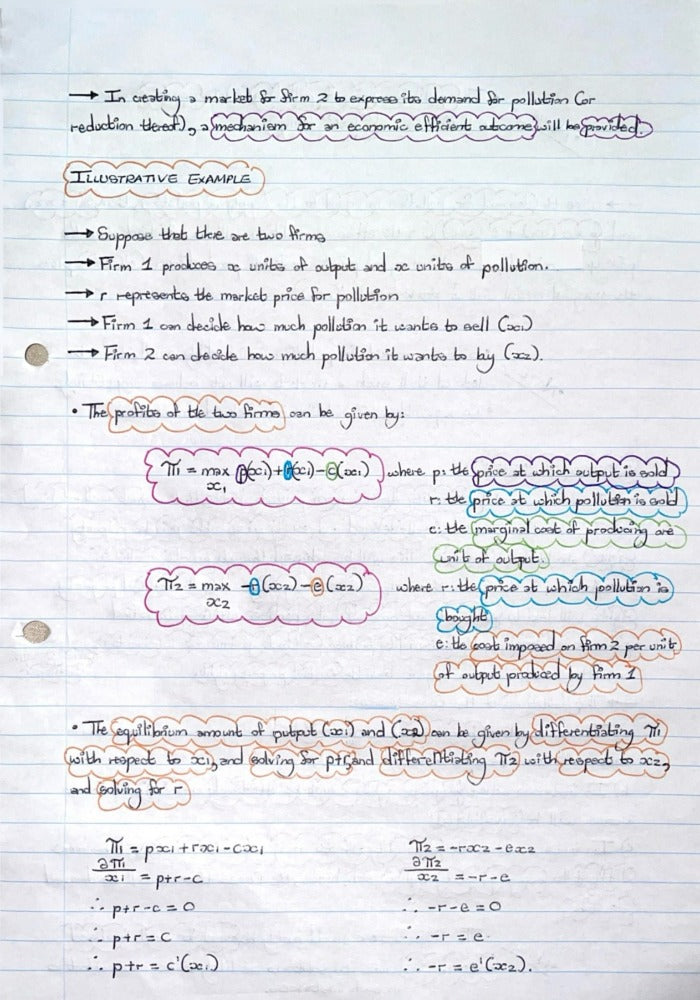 ECON4067A (APPLIED) NOTES - EXTERNALITIES