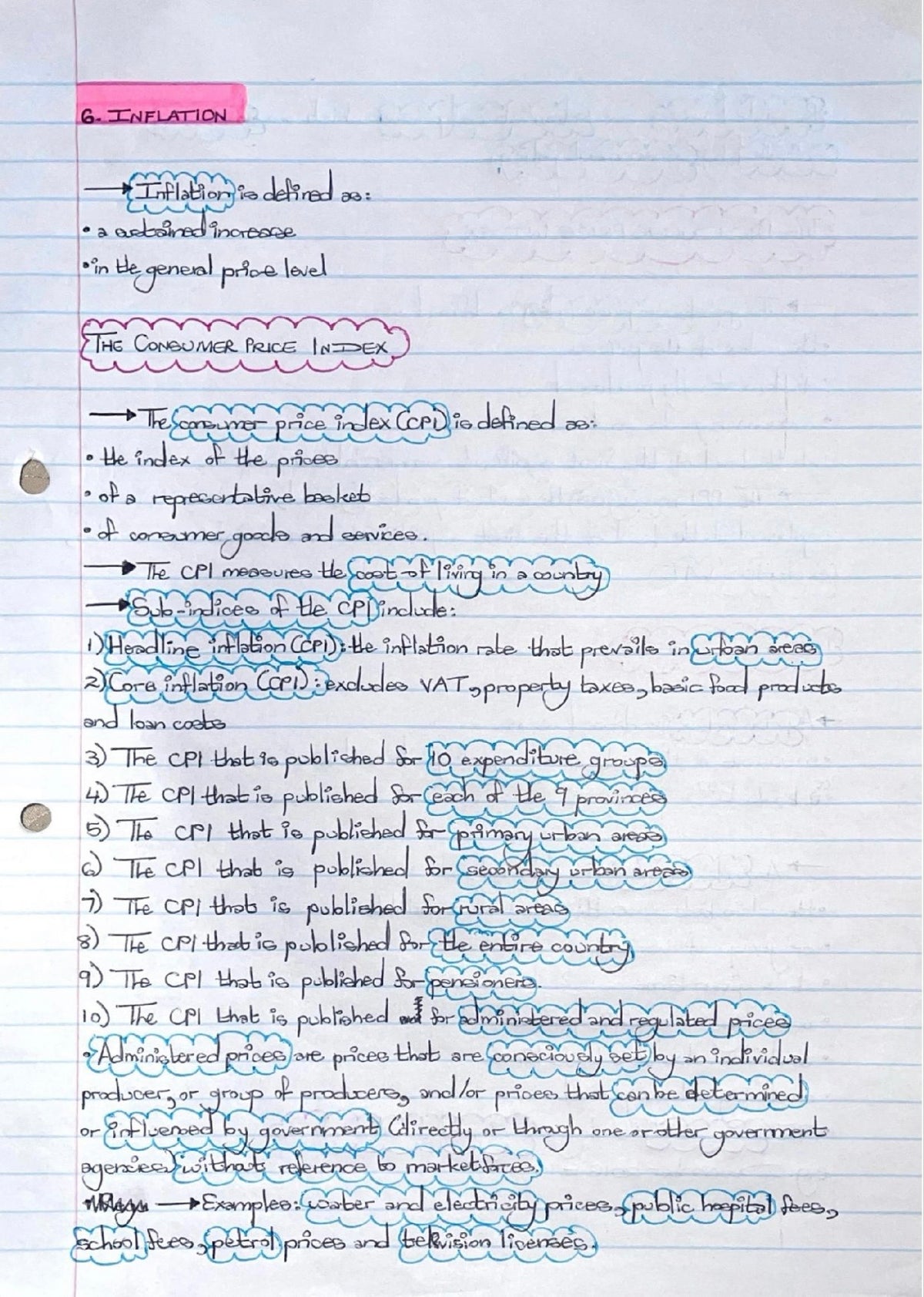 EKN320 NOTES - INFLATION