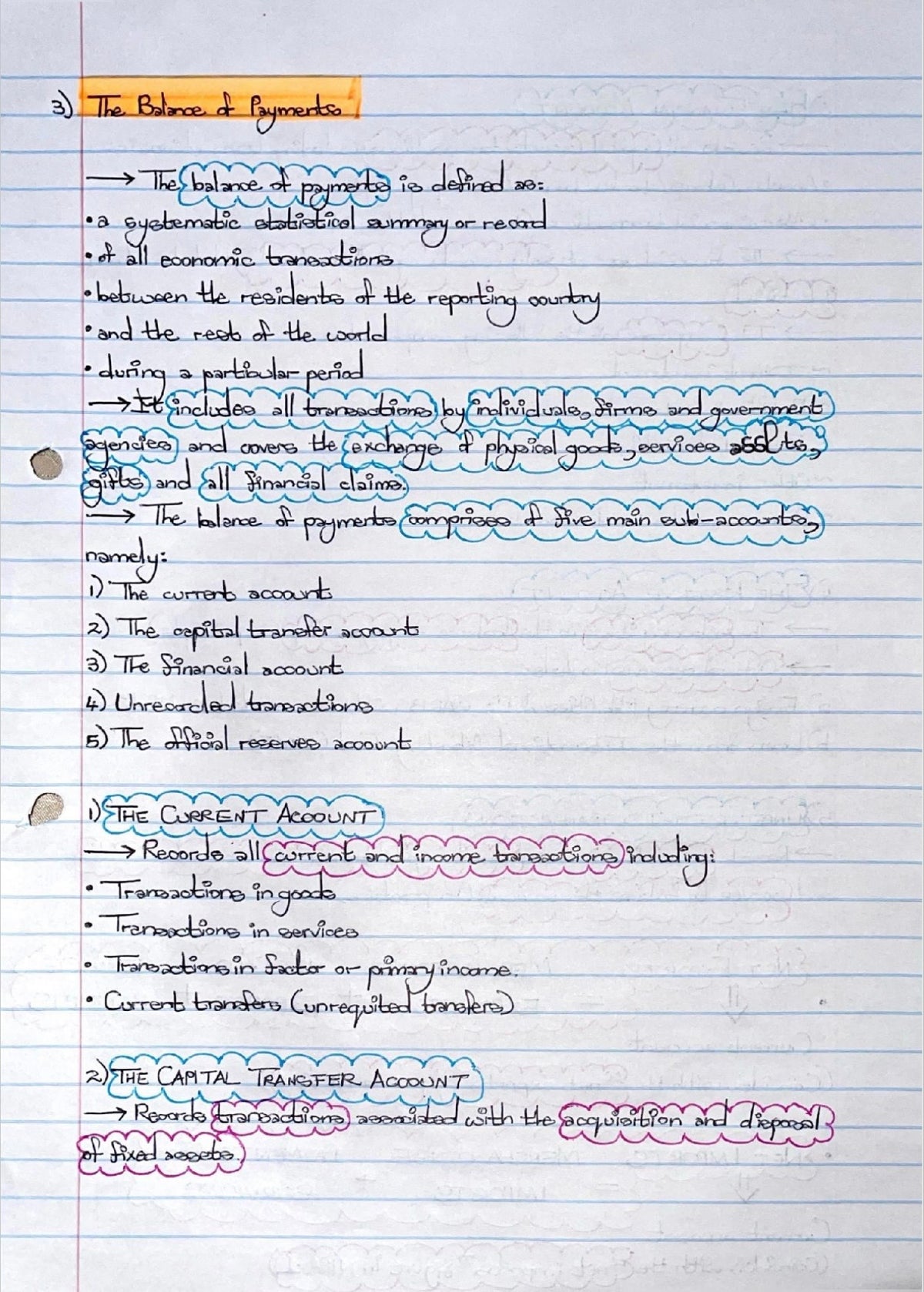 EKN320 NOTES - INTERNATIONAL TRANSACTIONS